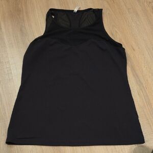 Fabletics Black Mesh-trim Tank Top